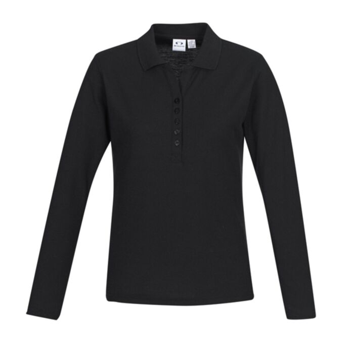 Biz Ladies L/S Crew Polo Thumbnail