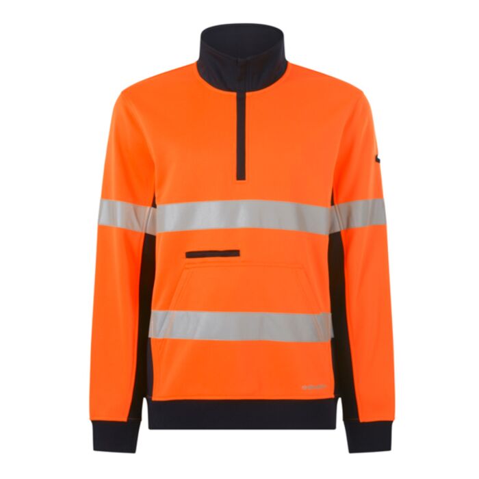 King Gee Reflective Spliced 1/4 Zip Fleece Thumbnail