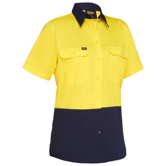 Bisley Women's Cool Lightweight Hi Vis Drill Shirt Thumbnail