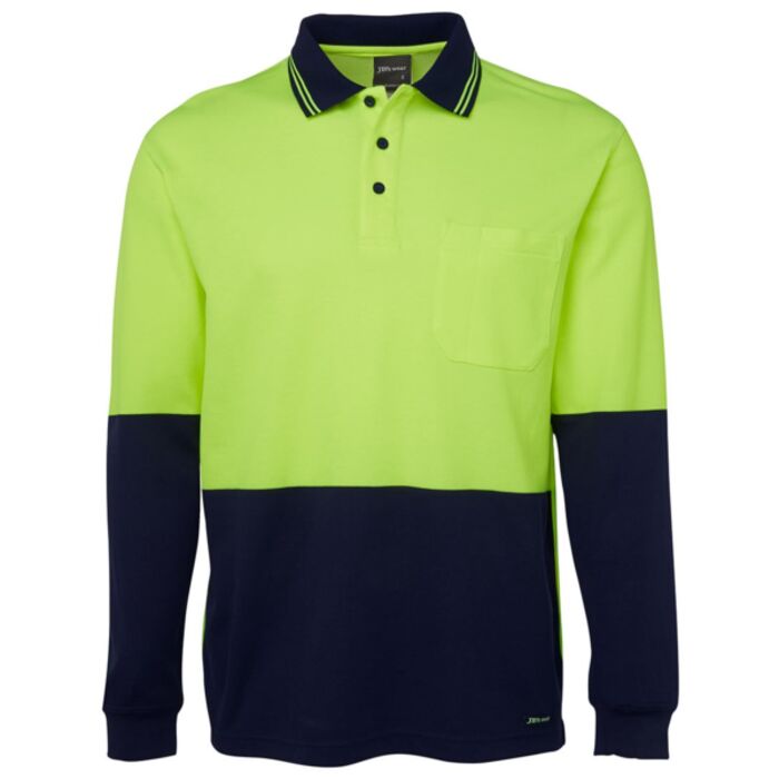 JB's Hi Vis L/S Cotton Back Polo Thumbnail