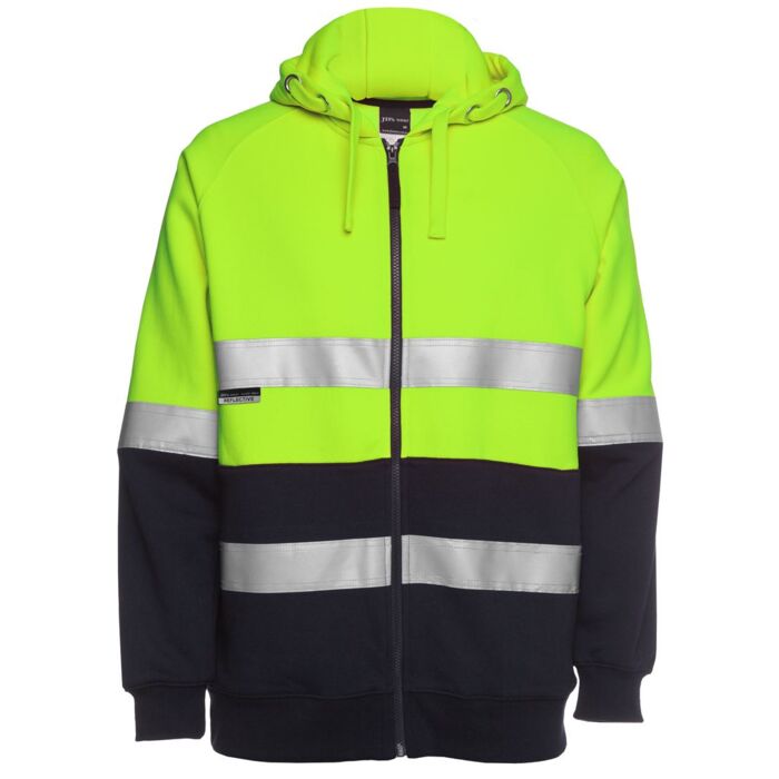 JB's Hi Vis (D+N) FULL ZIP FLEECY HOODIE Thumbnail