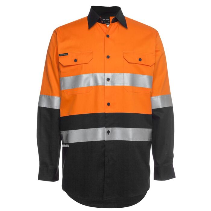 JB's Hi Vis (D+N) L/S 150G WORK SHIRT Thumbnail