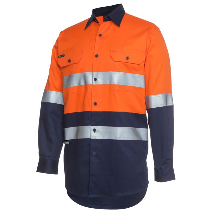 JB's Hi Vis (D+N) L/S 190G WORK SHIRT Thumbnail