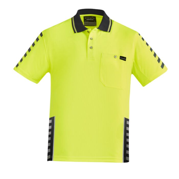 Syzmik Mens Hi Vis Komodo Short Sleeve Polo Thumbnail