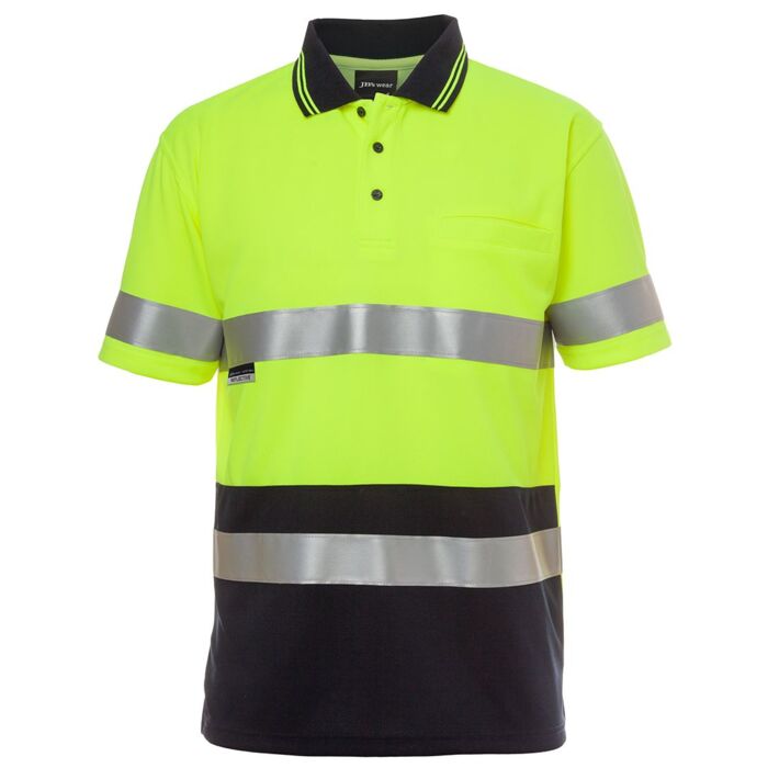 JB's Hi Vis S/S NON CUFF (D+N) Traditional Polo Thumbnail