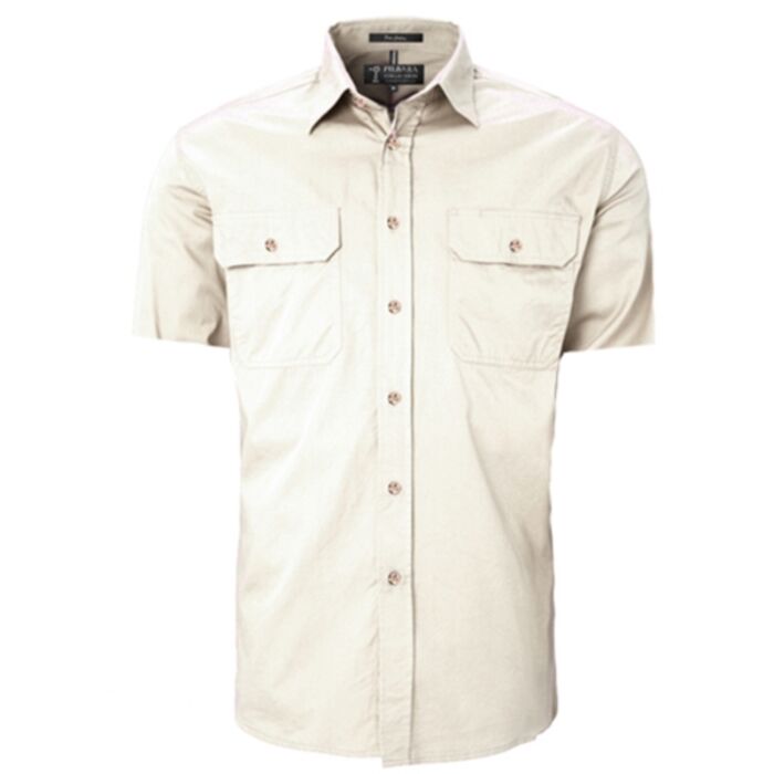 Ritemate Mens Pilbara Open Front S/S Shirt Thumbnail