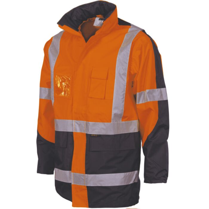 DNC Hi Vis 2 Tone Cross Back D/N “2 in 1” Contrast Rain Jacket Thumbnail