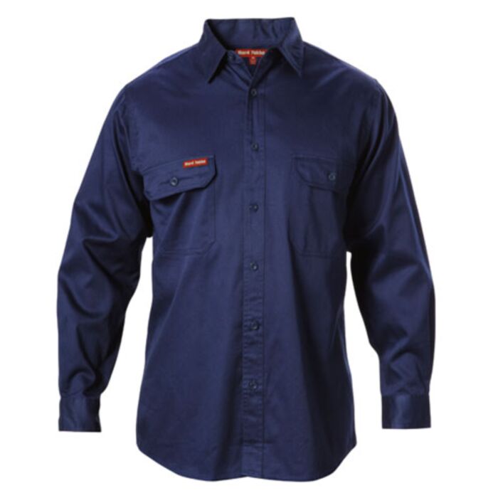Hard Yakka Long Sleeve Open Front Cotton Drill Work Shirt Thumbnail