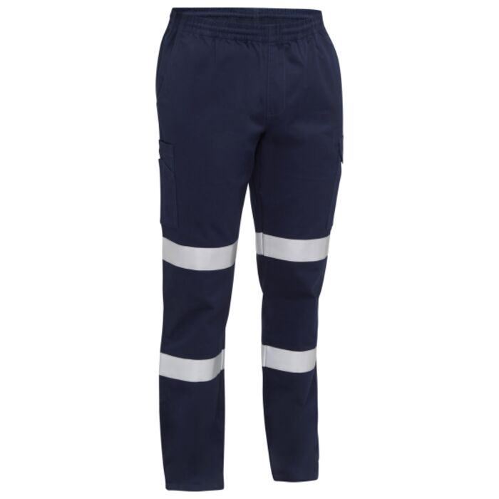 Bisley Taped Biomotion Stretch Cotton Drill Elastic Waist Cargo Work Pant Thumbnail