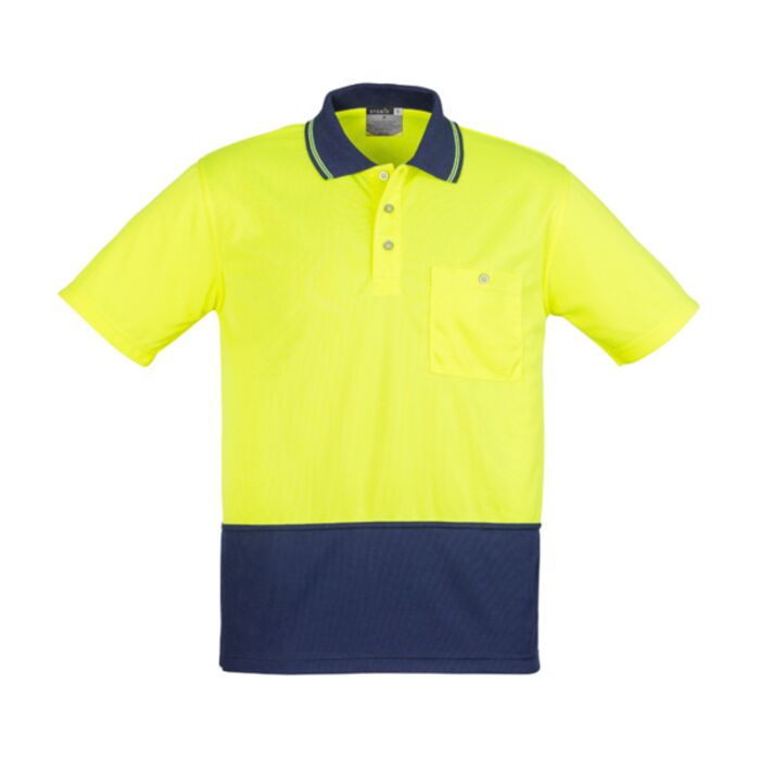 Syzmik Unisex Hi Vis Basic Spliced Short Sleeve Polo Thumbnail