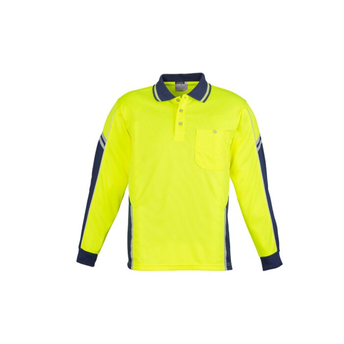 Syzmik Mens Hi Vis Squad Long Sleeve Polo Thumbnail