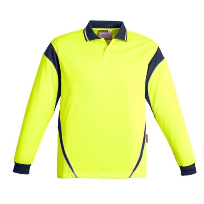 Syzmik Mens Hi Vis Aztec Polo Long Sleeve Thumbnail