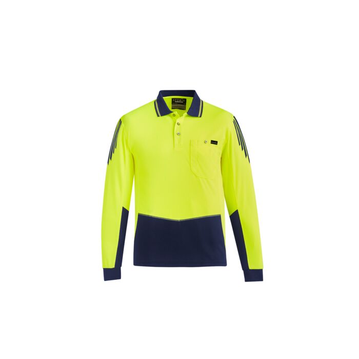 Syzmik Mens Hi Vis Flux Long Sleeve Polo Thumbnail