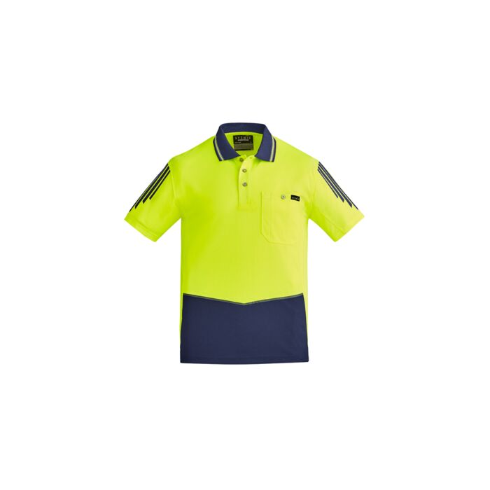 Syzmik Mens Hi Vis Flux Short Sleeve Polo Thumbnail