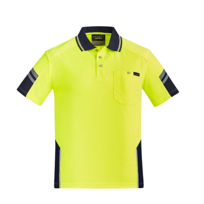 Syzmik Mens Reinforced Hi Vis Squad Short Sleeve Polo Thumbnail