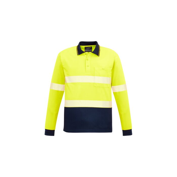 Syzmik Unisex Hi Vis Segmented Long Sleeve Polo Hoop Taped Thumbnail