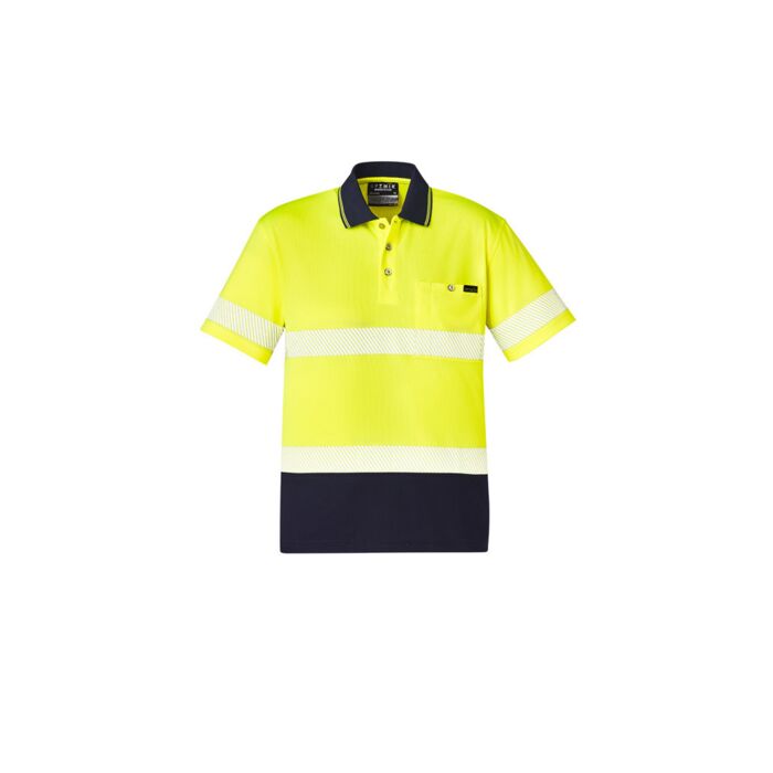 Syzmik Unisex Hi Vis Segmented Short Sleeve Polo Hoop Taped Thumbnail