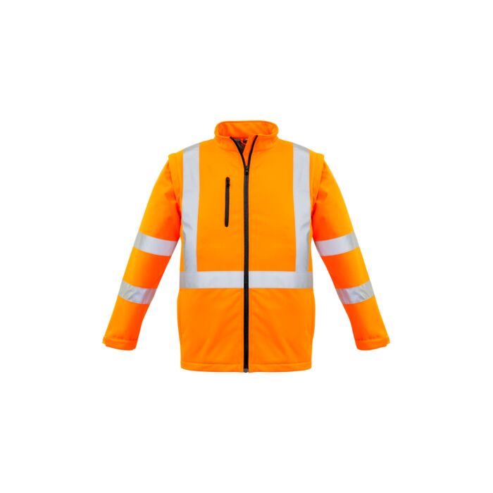 Syzmik Unisex Hi Vis 2 in 1 X Back Soft Shell Jacket Thumbnail