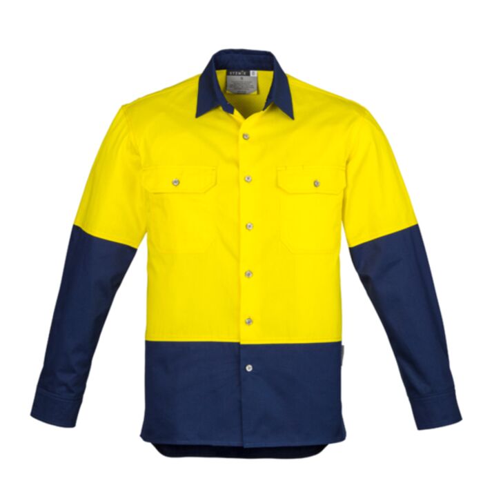 Syzmik Mens Hi Vis Spliced Industrial Shirt Thumbnail