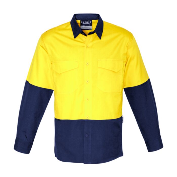 Syzmik Mens Rugged Cooling Hi Vis Spliced Shirt Thumbnail