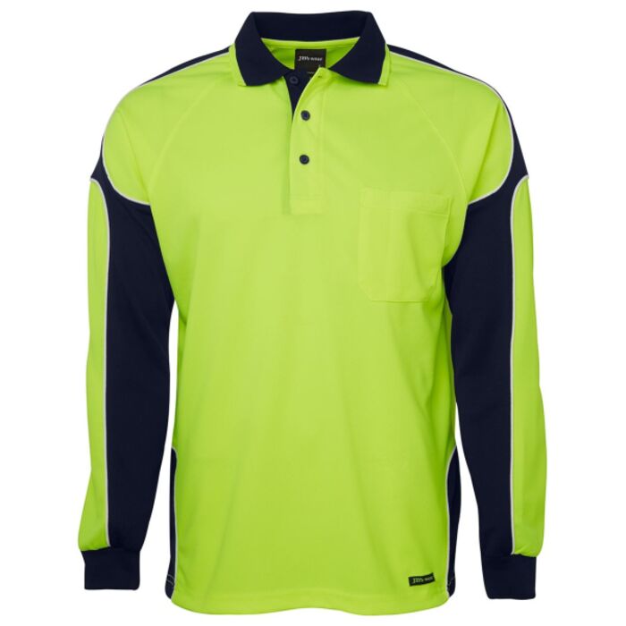 JB's Hi Vis L/S Arm Panel Polo Thumbnail