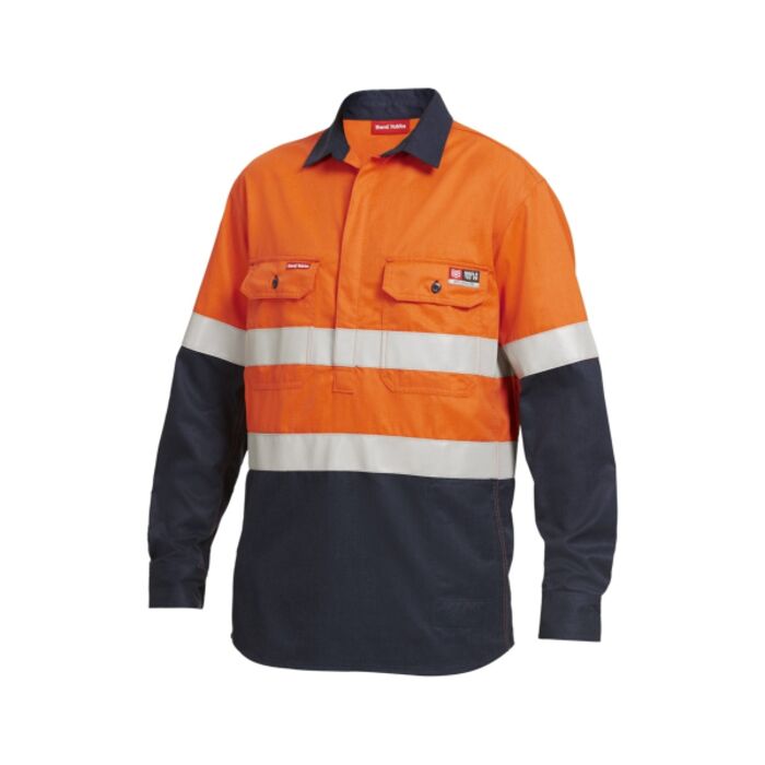 Hard Yakka ShieldTec FR Hi Vis 2 Tone Closed Front Taped Shirt Thumbnail