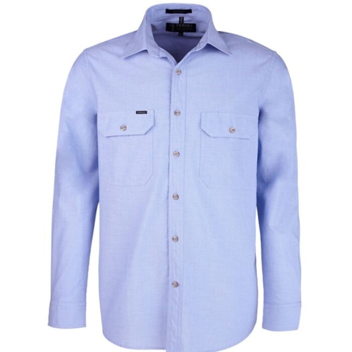 Ritemate Pilbara Mens Chambray LS Shirt Thumbnail